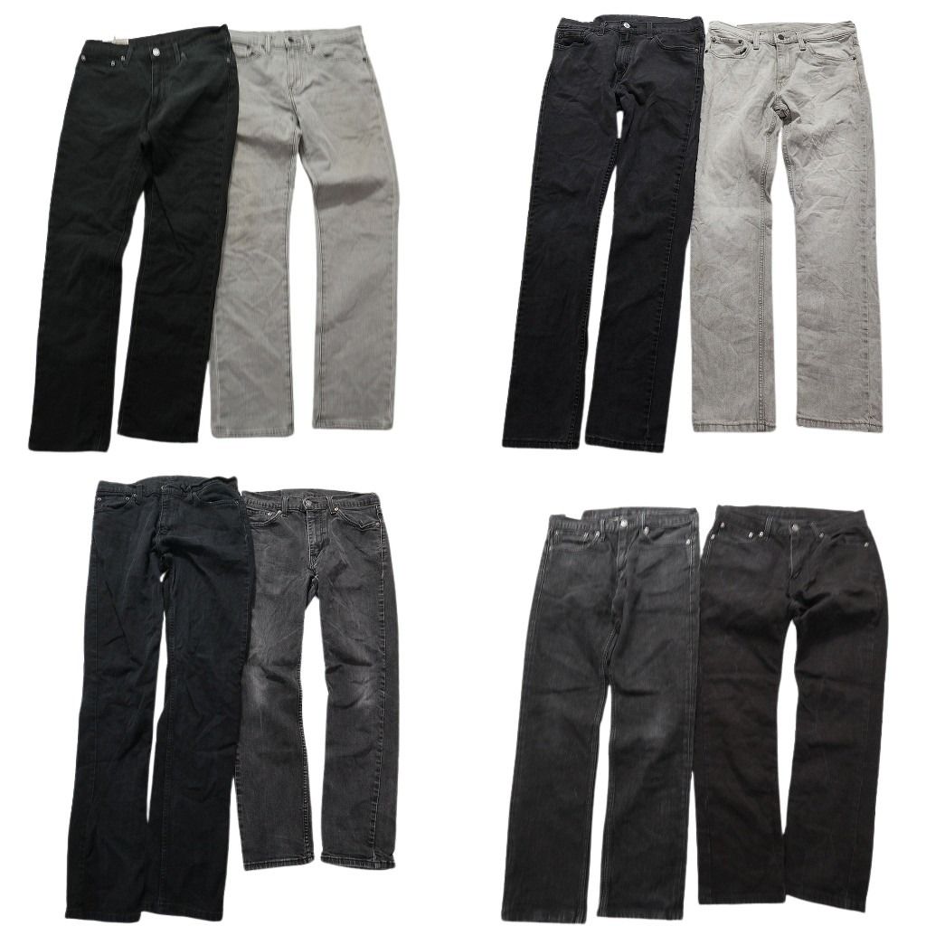 古着卸 リーバイス 511 デニム ブラックデニム パンツ 8枚セット メンズ 31 |32 アメカジ フェード 古着 NA3499