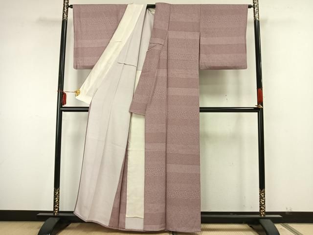 平和屋着物▽江戸小紋　単衣　横段草花文　正絹　逸品　AAAZ9573fy 平和屋着物▽江戸小紋 単衣 横段草花文 正絹 逸品 AAAZ9573fy - メルカリ