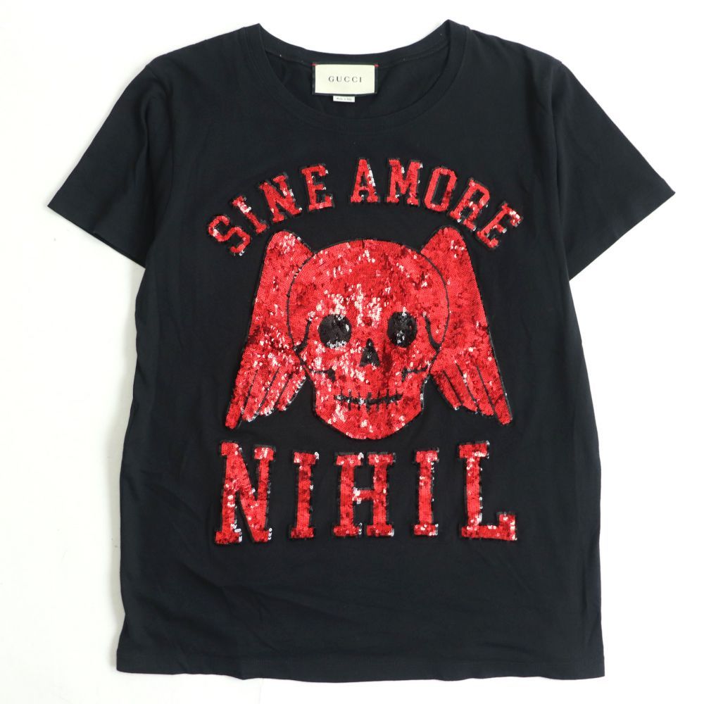 ドンドン見直し】美品□GUCCI グッチ 492347 SINE A MORE NIHIL/ドクロ