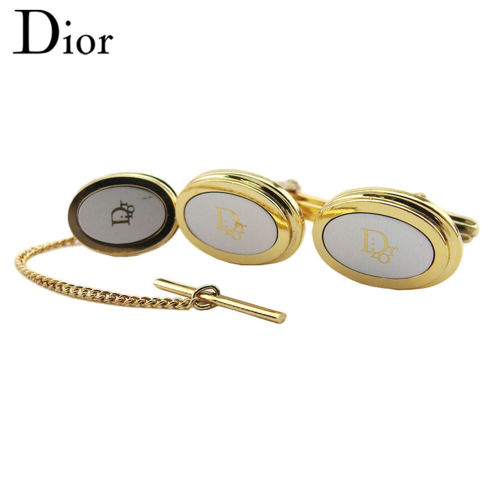 【BIGお買い物ラリー★30%OFFセール中】ディオール Dior カフスロゴ スウィヴル式 ゴールド レディース 中古 ディオール Dior カフス CDマーク スウィヴル式 ゴールド ブラック
