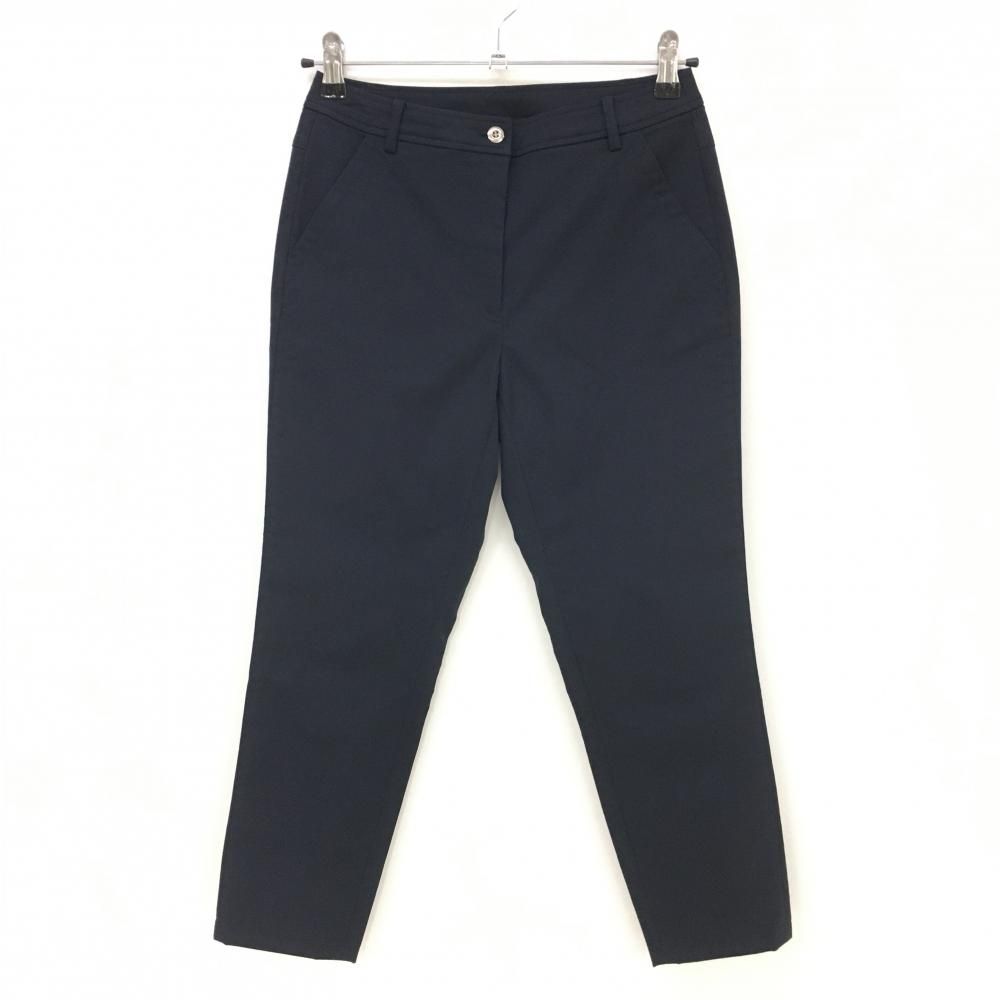 【美品】アダバット 半端丈パンツ ダークネイビー バックロゴワッペン レディース 36(S) ゴルフウェア adabat