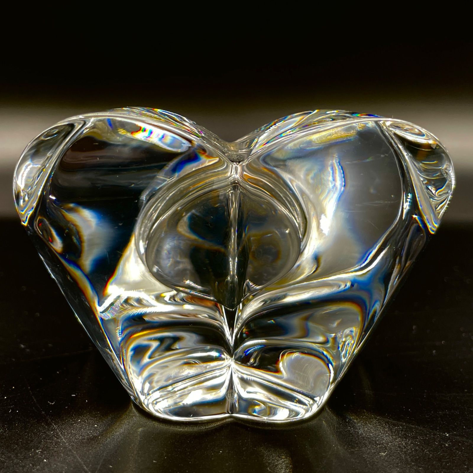 Baccarat バカラ ハート クリア 置時計 現状品 - メルカリ
