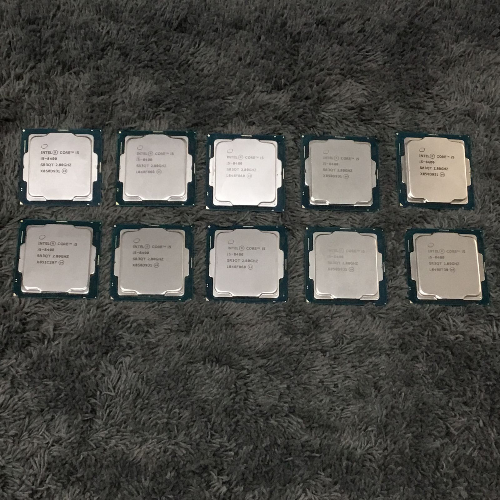 Core INTEL CPU i5-8400 Intel 10枚セット!! Corei5 動作品 i5-8400*6&frasl;8400T*3&frasl;8500*1 ③ CPUまとめ売り Processor 計10枚セット 公式通販 CORE SR3QT
