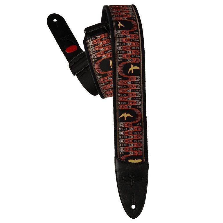PRS PRS 2.4 Padded Guitar Strap w|FLASH Custom Jacquard Birds Wavelength Yellow ギターストラップ ポールリードスミス