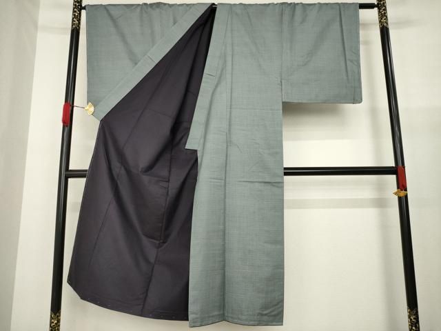 平和屋着物○男性 紬 アンサンブル 亀甲絣 正絹 逸品 未使用