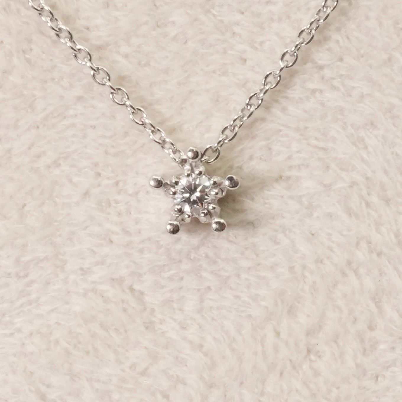 スタージュエリー STAR JEWELRY ダイヤモンド ネックレス スタージュエリー K18WG ダイヤモンド ネックレス 星/24-5633S