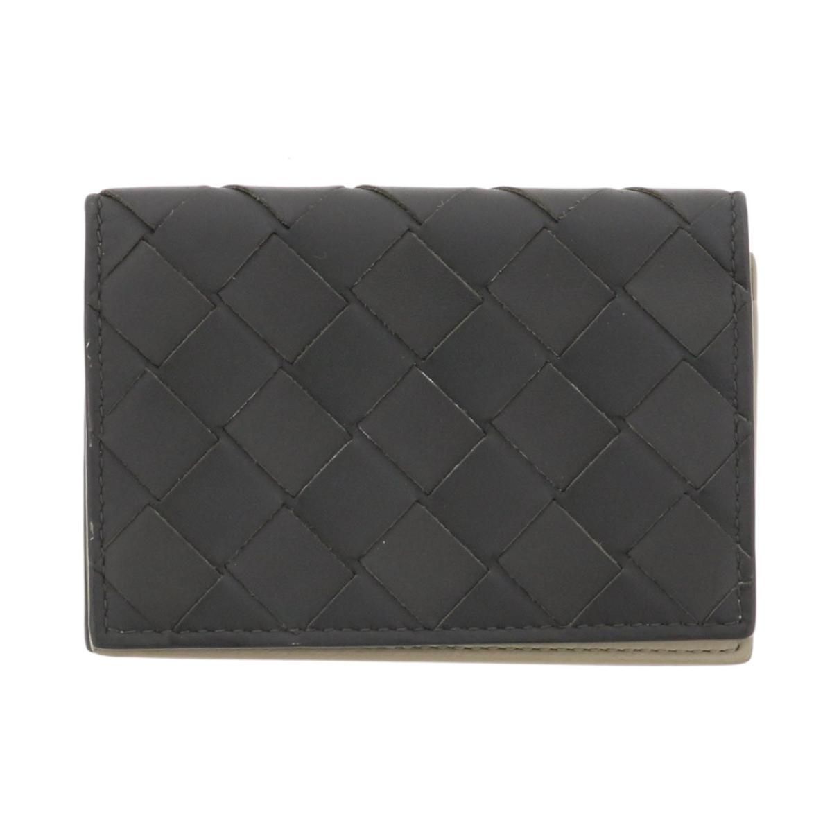 BOTTEGA VENETA ボッテガヴェネタ イントレチャート カードケース 小物 名刺入れ|ｶｰﾄﾞｹｰｽ ｲﾝﾄﾚﾁｬｰﾄ Black used AB