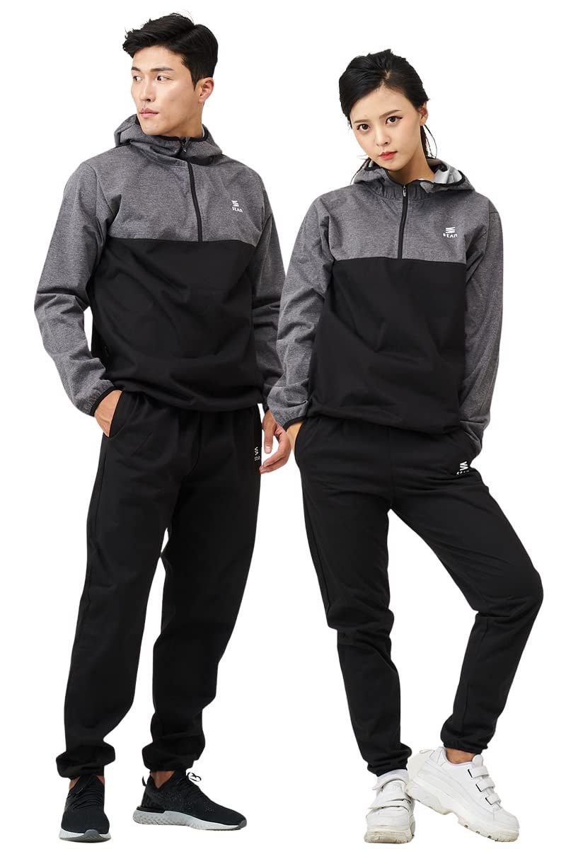 人気商品 ＳｔＡｎ サウナスーツ メンズ レディース ダイエット スポーツトレーナーが考えたサウナスーツ 洗濯可 おしゃれ 大きいサイズ 男女兼用 ウインドブレーカー 上下セット プルオーバー