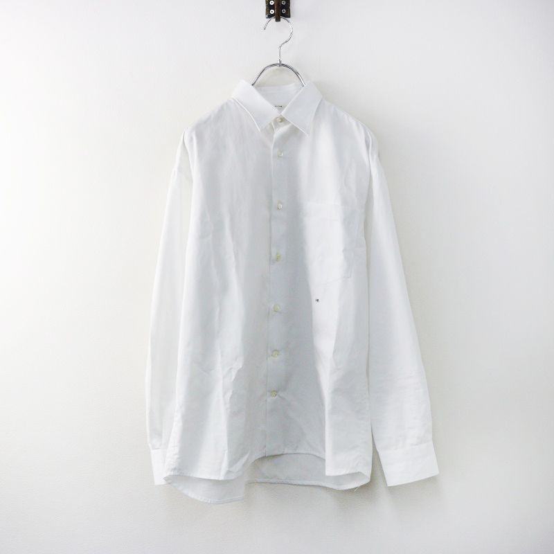 定価3.8万 ジェービーアタイア J.B. ATTIRE Paris white shirts シャツ 1|ホワイト ロゴ刺繍 前開き 長袖 2400014466706