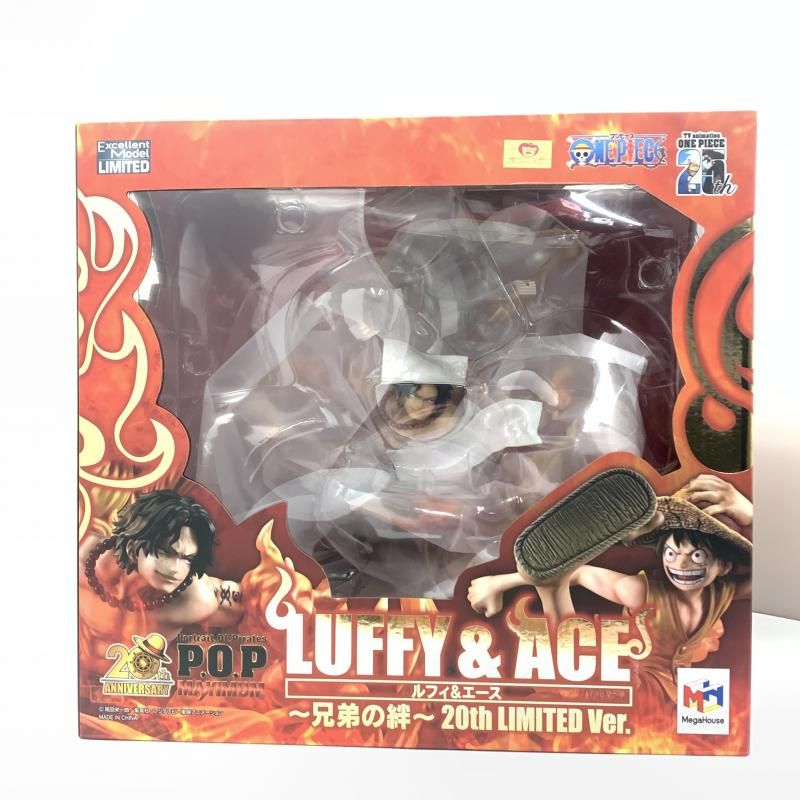 【中古】未開封)ワンピース Portrait.Of.Pirates ルフィ u0026 エース ～兄弟の絆～ 20th LIMITED Ver.[10]