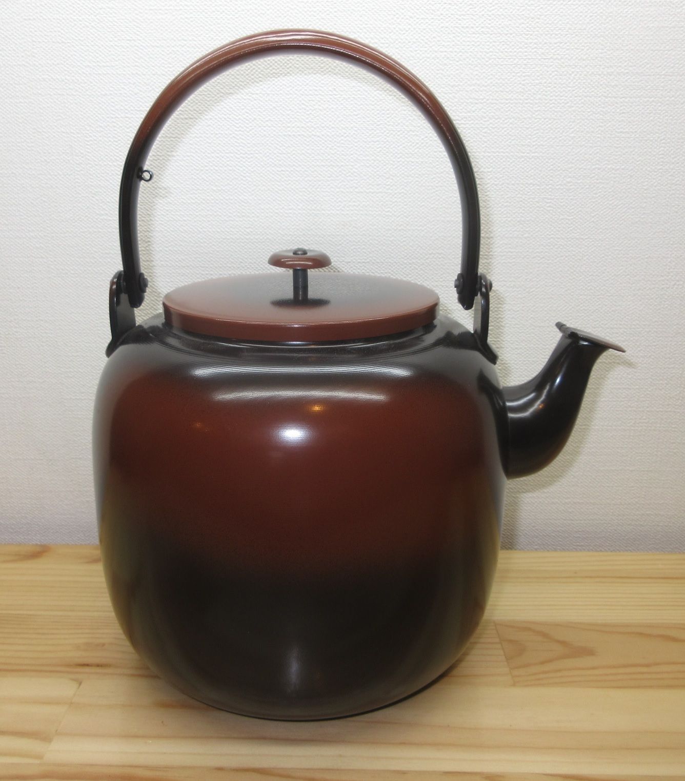逢絢亭 茶道具 水屋道具 水注 腰黒薬缶 銅製 口蓋付 紙箱入り