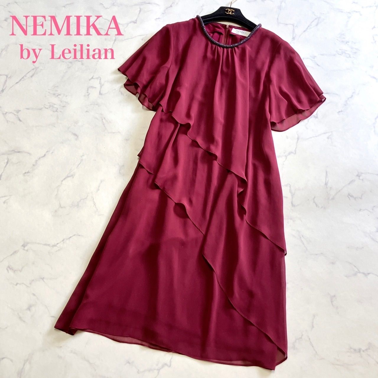 ポンチョ風ツイードジャケット【NEMIKA】 -｜NEMIKA