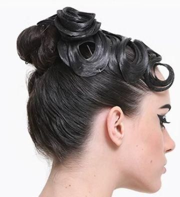 ヘアウィッグ 社交ダンス 競技ダンス デモ 2色 オーダーメイド