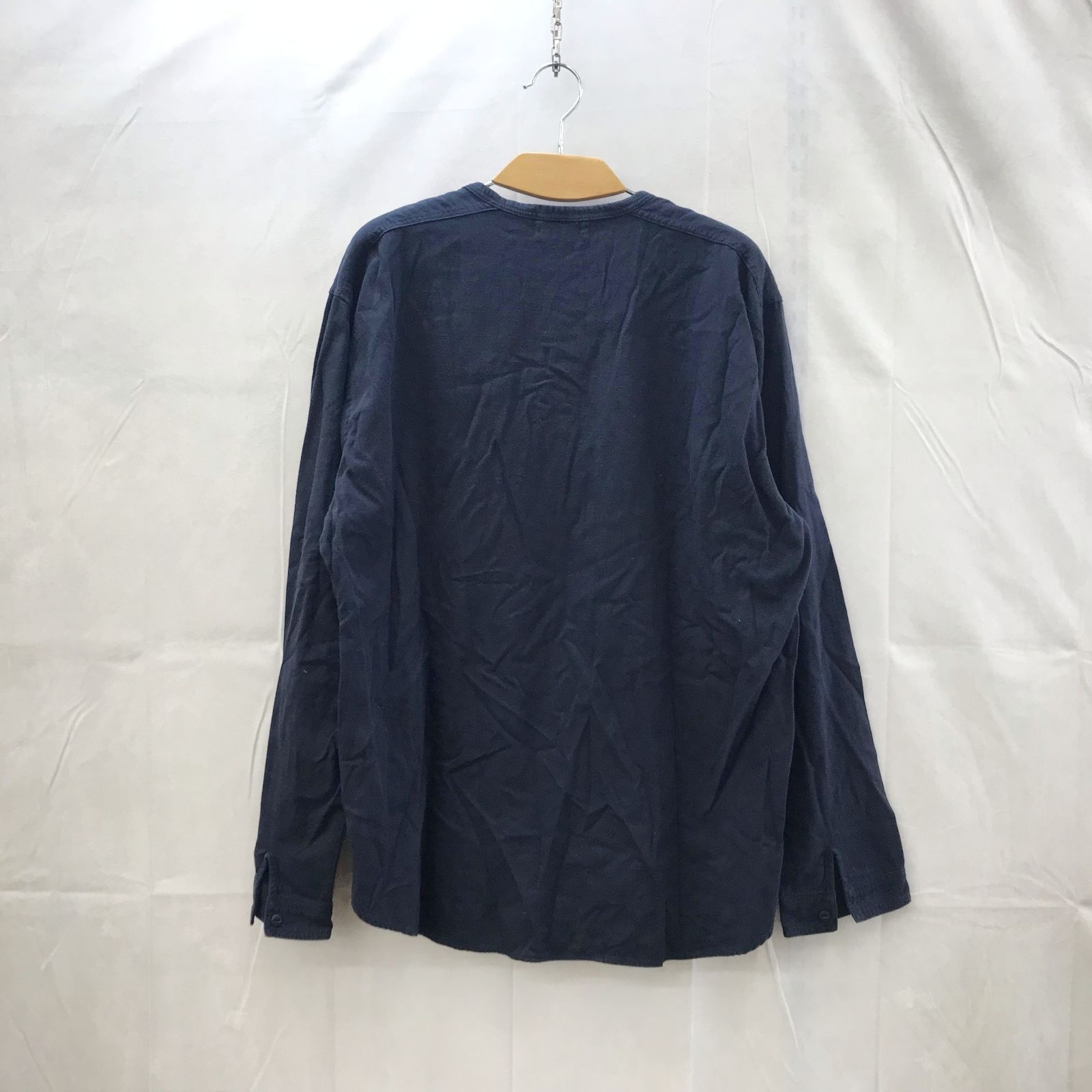 REMILLA レミーラ ヘンリーネックシャツ XL ネイビー 長袖 REMILLA レミーラ ヘンリーネックシャツ XL ネイビー 長袖