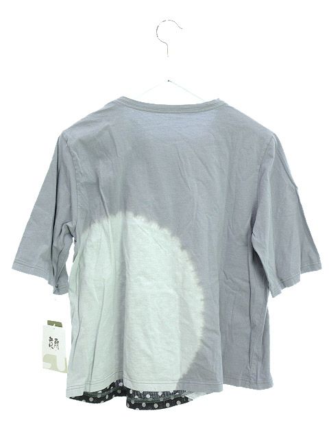 慈雨　ジウ　コットンカットソー 慈雨 ジウ カットソー 半袖 センソユニコ L ドット 青 【公式通販】