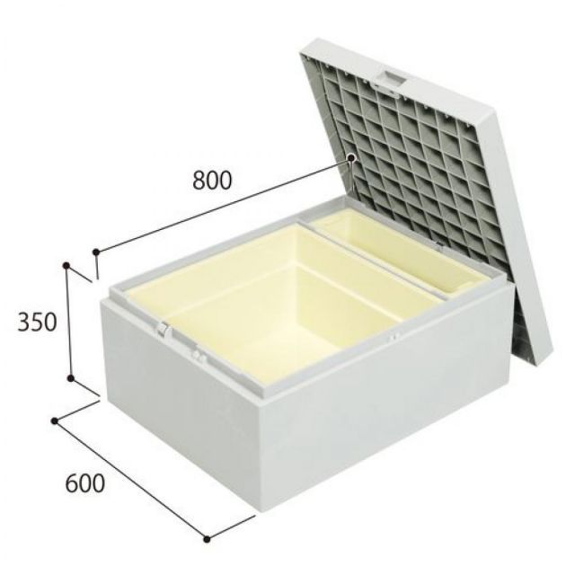 城東テクノ JOTO ハウスステップ 小ステップなしタイプ CUB-8060-A2S 収納庫付き HOUSESTEP ライトグレー