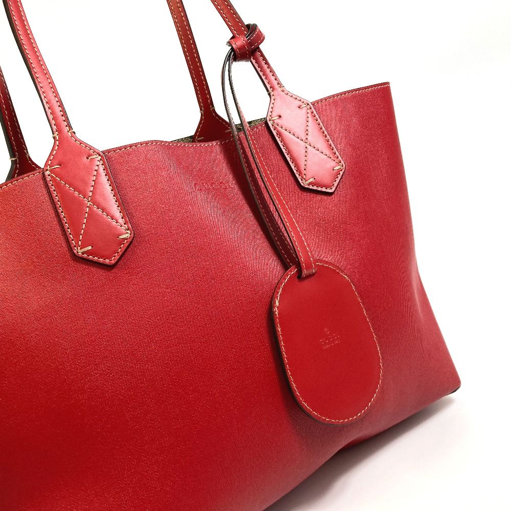 【美品】GUCCI GG スプリーム トートバッグ リバーシブル 372613 グッチ GGスプリーム リバーシブル トートバッグ ブラック