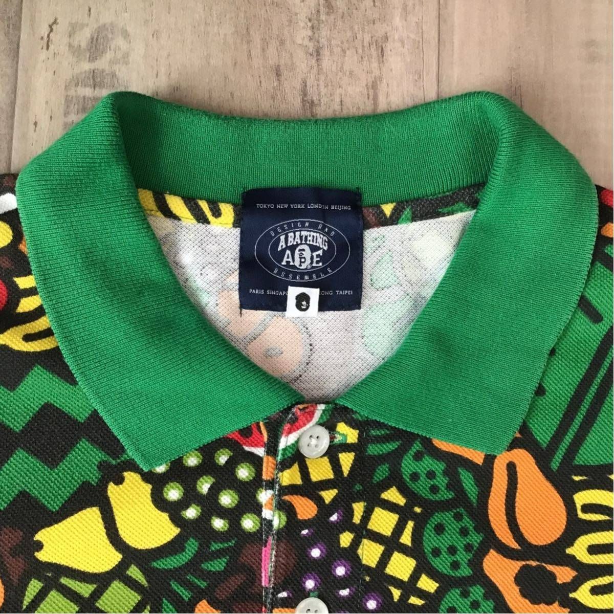 A BATHING APE マイロサファリ ポロシャツ M BAPE Milo Animal Safari Pattern Polo Shirt A Bathing Ape