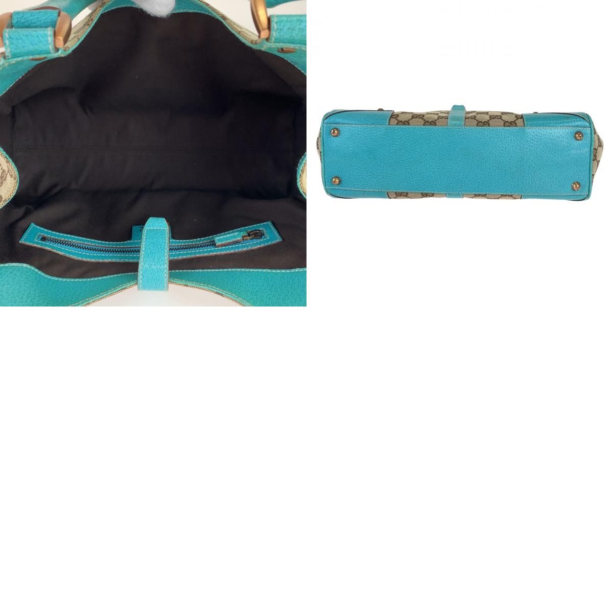 GUCCI グッチ ニュージャッキー GG柄 ライトブルー 水色 ベージュ GG