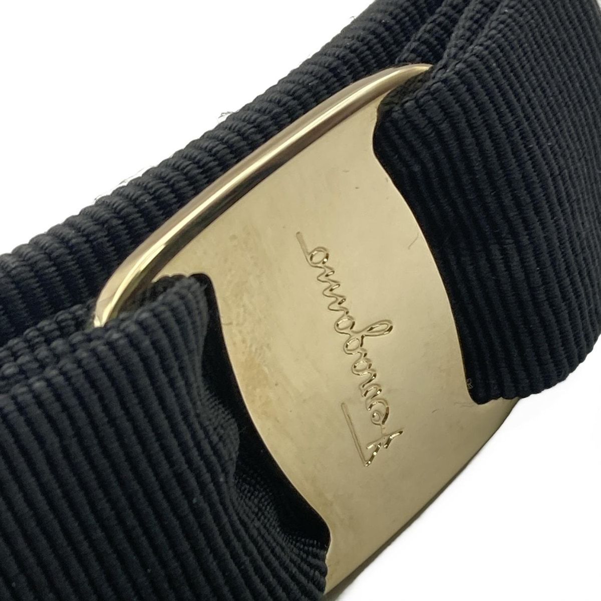 Ferragamo フェラガモカチューシャ ブラック 黒 ゴールド 美品