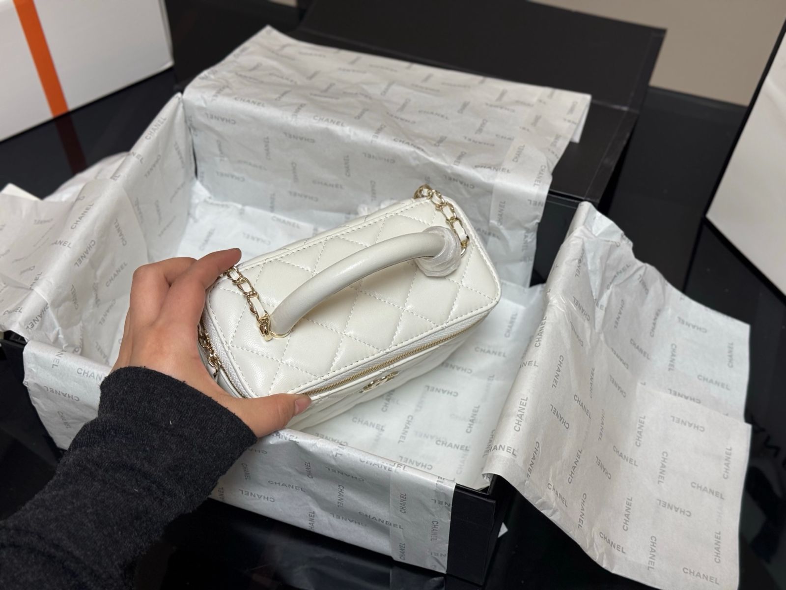 今日特価】Chanel ハンドル メイクボックス（17×11cm）-WTO輸入2