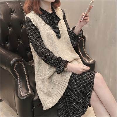 ニットワンピース ワンピース セーター ニットスカート 膝丈 ひざ丈