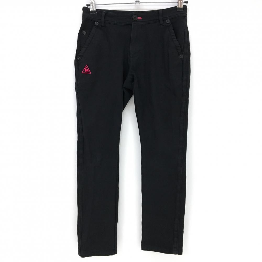 ルコック パンツ 黒 シンプル ストレッチ  レディース 9 ゴルフウェア le coq sportif