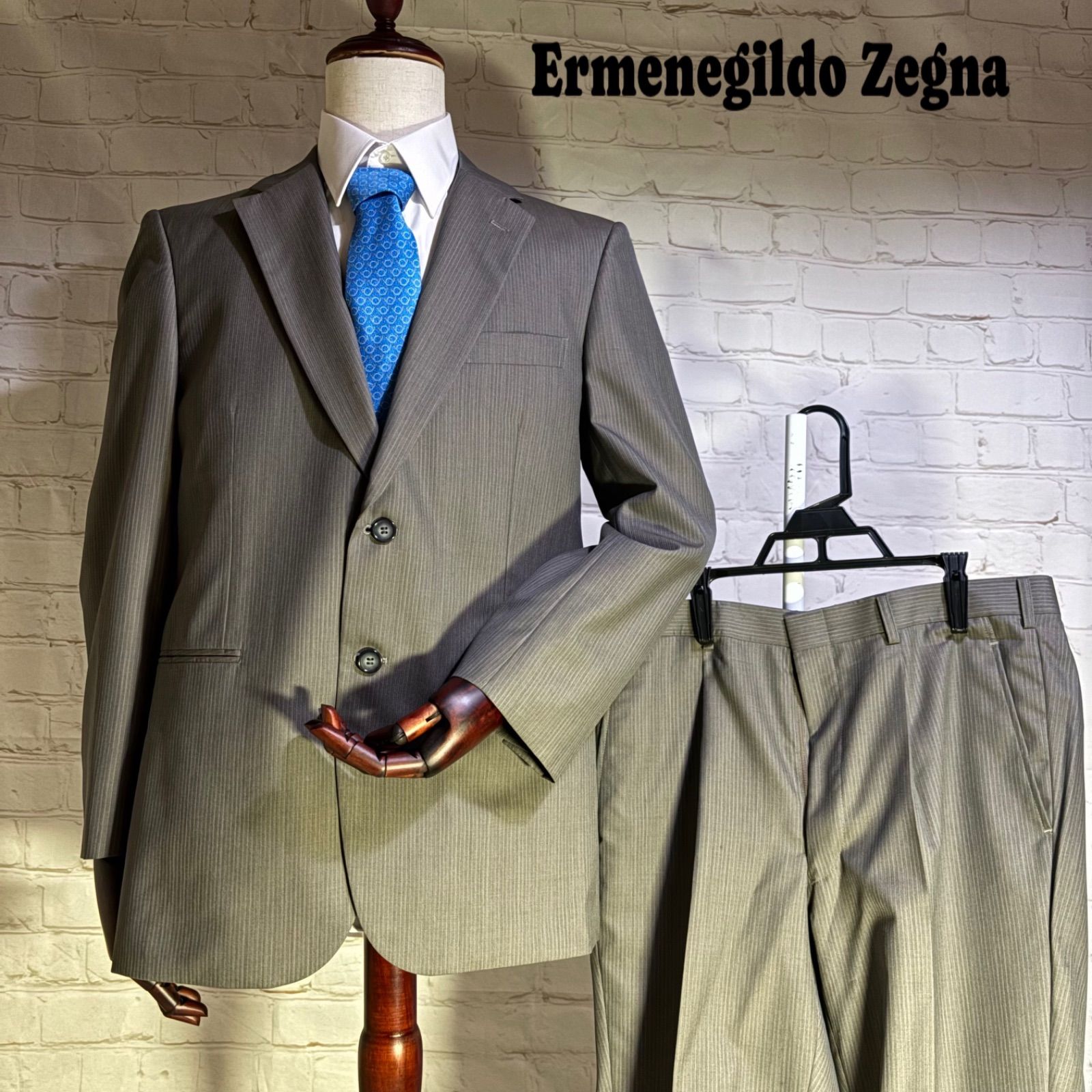 ermenegildo Zegna エルメネジルド ゼニア イタリア製生地 スーツ セットアップ ストライプ MS-9611 - メルカリ