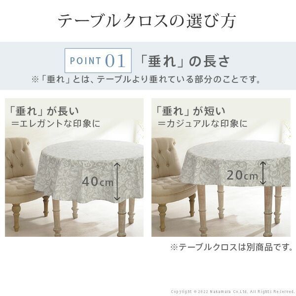 テーブルクロス プロバンス 円形 フランス製はっ水加工テーブルクロス