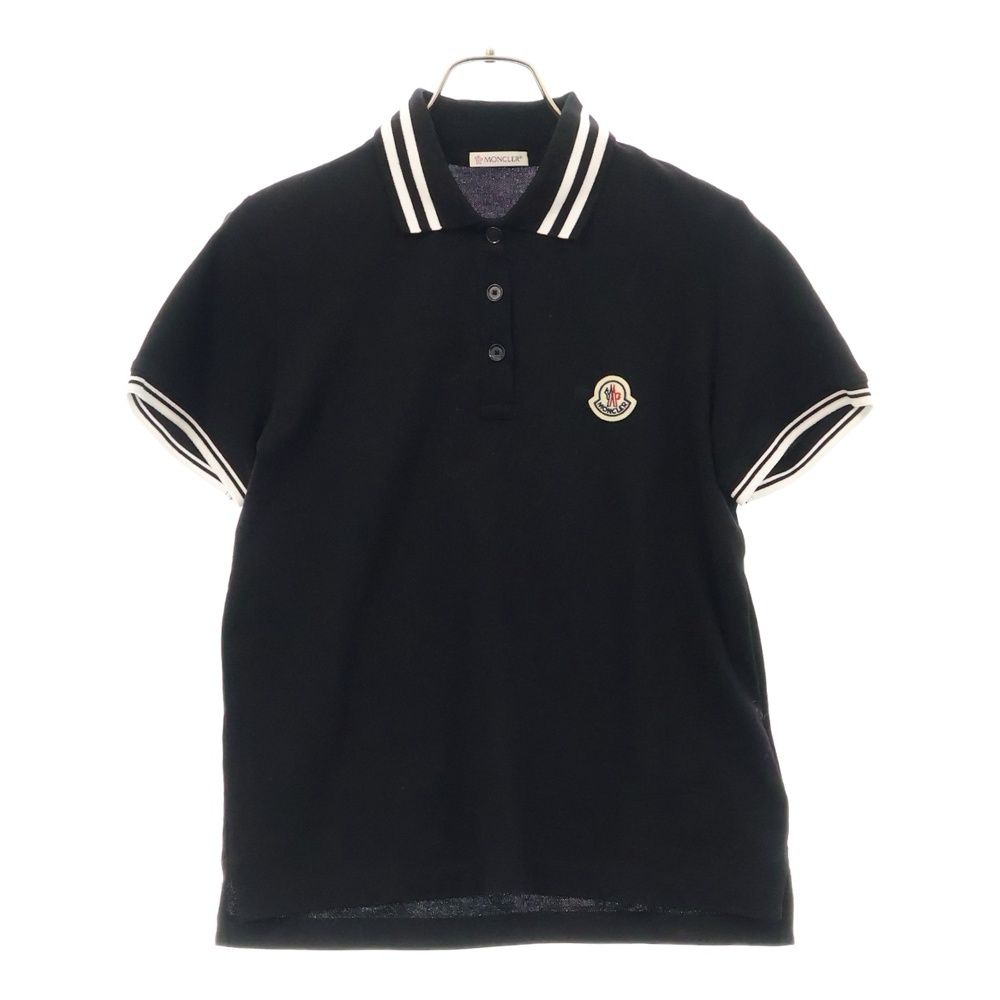 MONCLER モンクレール POLO MANICA CORTA J10938A00009 84720 ワッペンロゴ 半袖ポロシャツ ブラック