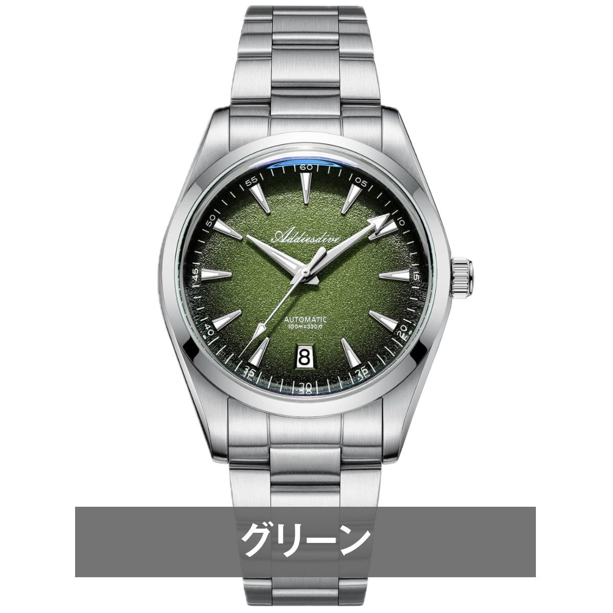 ADDIESDIVE AD2094　ドレスウォッチ ブラック　試着のみ ADDIESDIVE AD2094 ドレスウォッチ ブラック 試着のみ 自動巻き腕時計