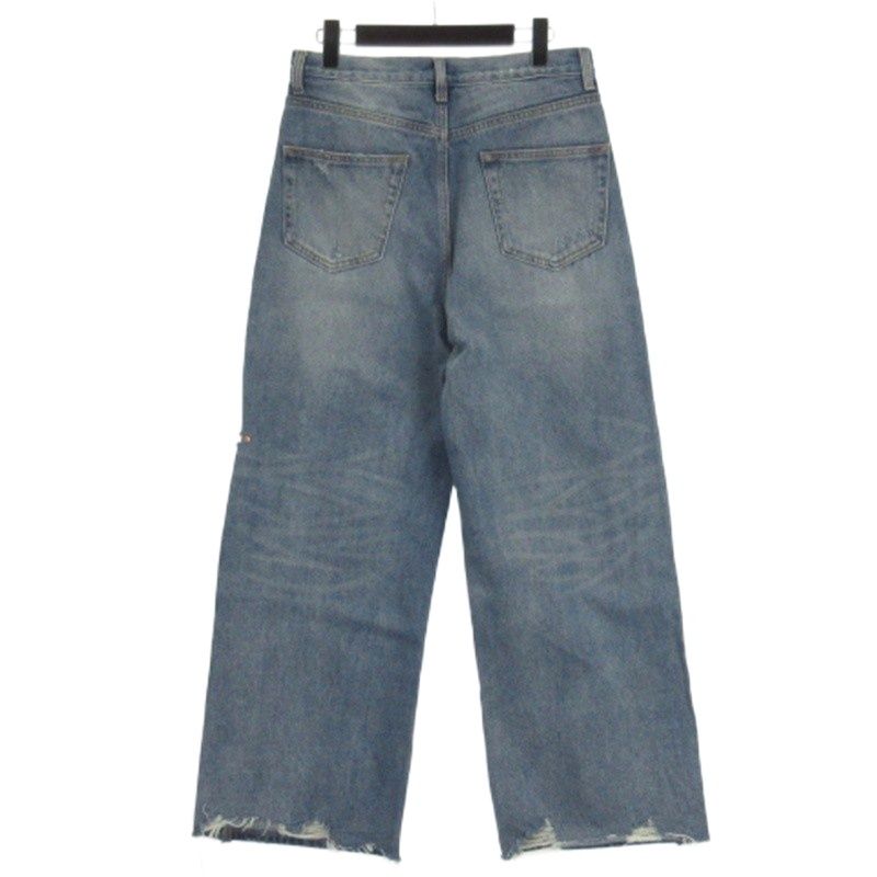 イエン YENN HIGH DAMAGED WIDE PT デニム ワイド パンツ ダメージ加工