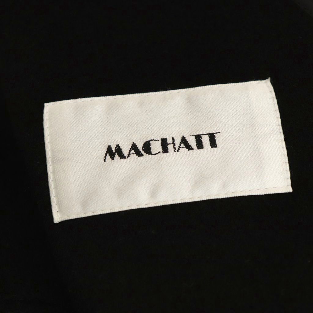 マチャット MACHATT リバーウールベスト 前開き クルーネック F 黒