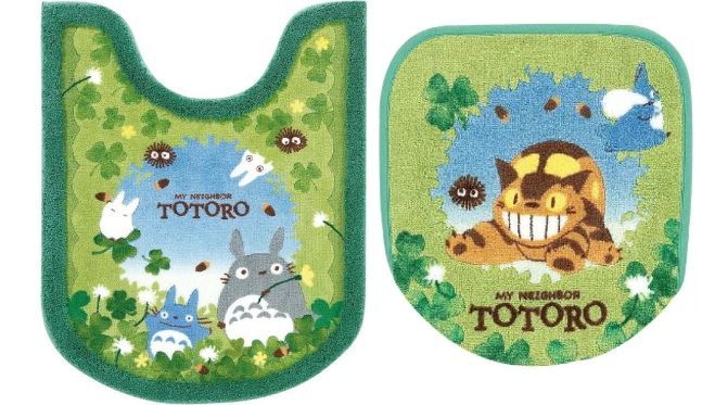 割引クーポン 2点セット トトロのトイレタリー あおぞらどんぐり 兼用フタカバー＆トイレマット 約78×60cm グリーン センコー となりのトトロ トトロ ととろ トイレ マット トイレマット トイレタリー ジブリ