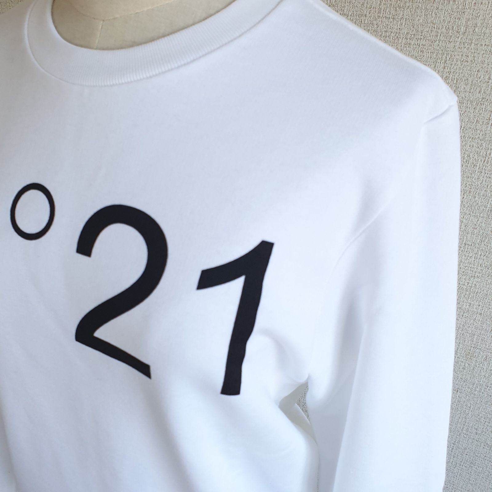  N°21 KIDS ロゴスウェットシャツ white トレーナー トップス