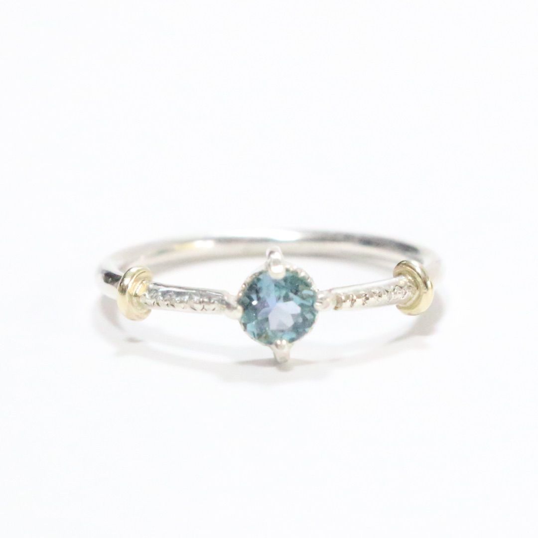 湖のようなブルーが可愛いコーネルピンK10小ワッカミル打ちシルバーリング10号 湖のようなブルーが可愛いコーネルピンK10小ワッカミル打ち