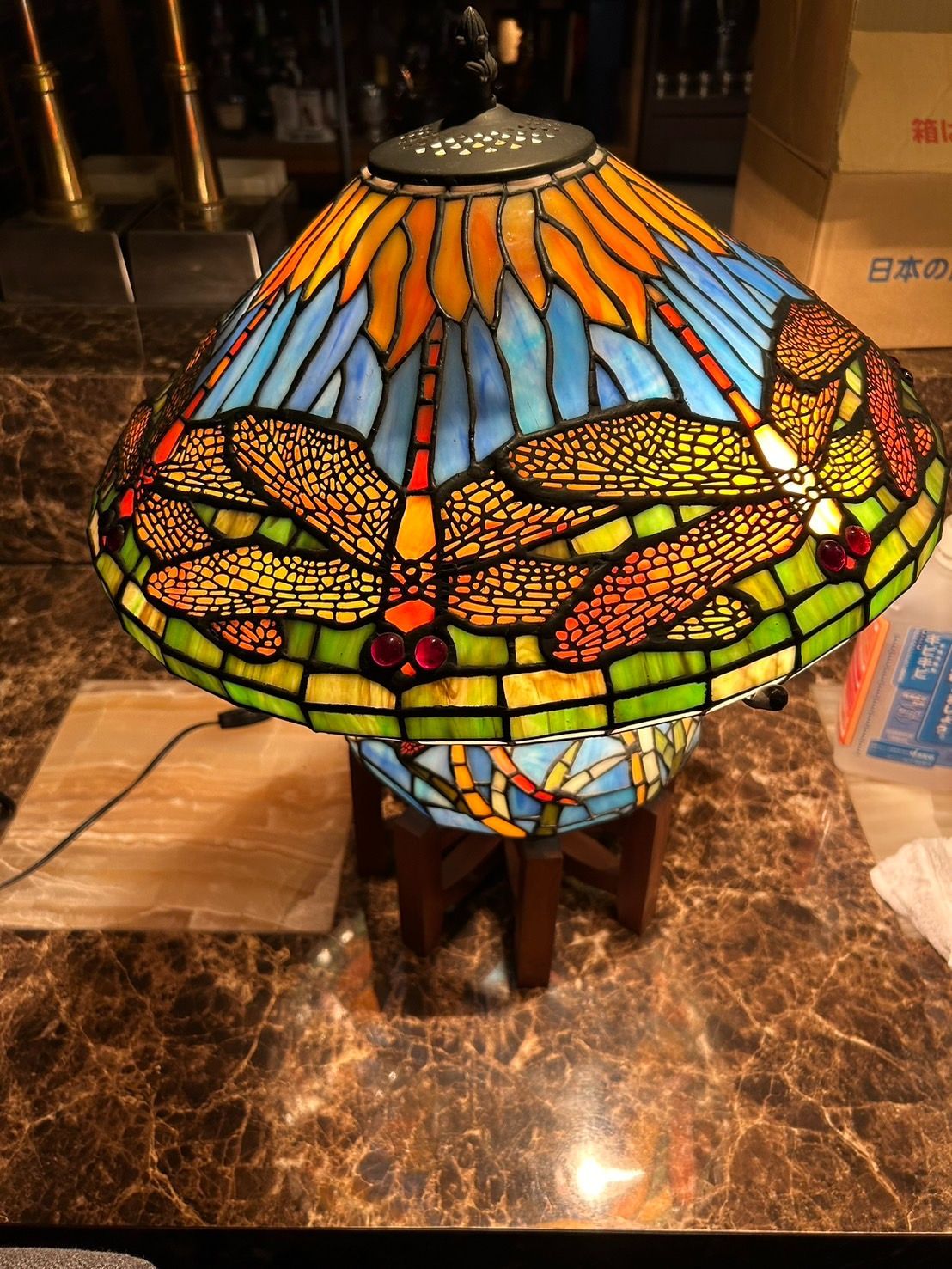 ステンドグラスランプ