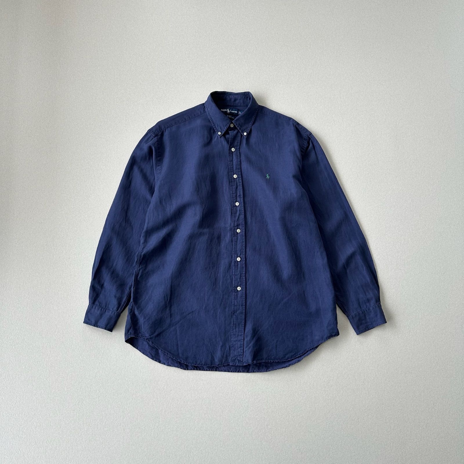 Ralph Lauren 90s BLAKE シャツ リネン ネイビー 4L Ralph Lauren 90s BLAKE シャツ リネン ネイビー 4L - メルカリ