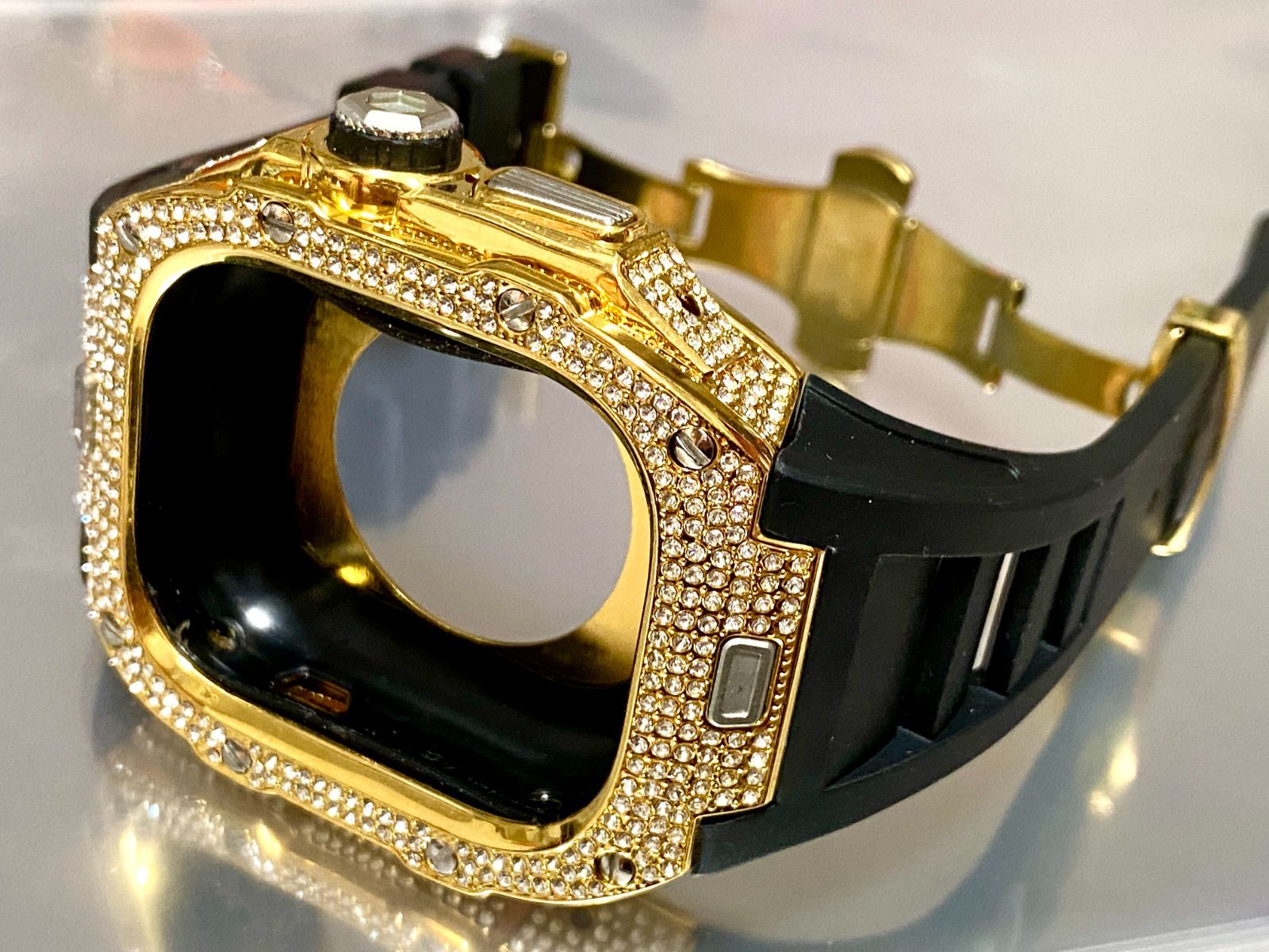 お早めにどうぞ！！ アップルウォッチラバーバンドベルトウルトラAppleWatchカバー49mmケース 33