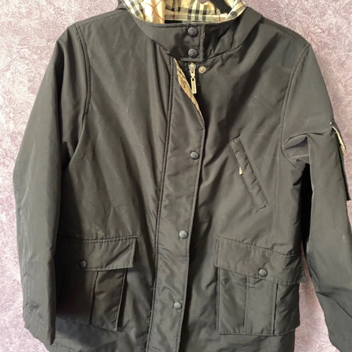 バーバリー ノバチェック BURBERRY キッズ コート 150 フード