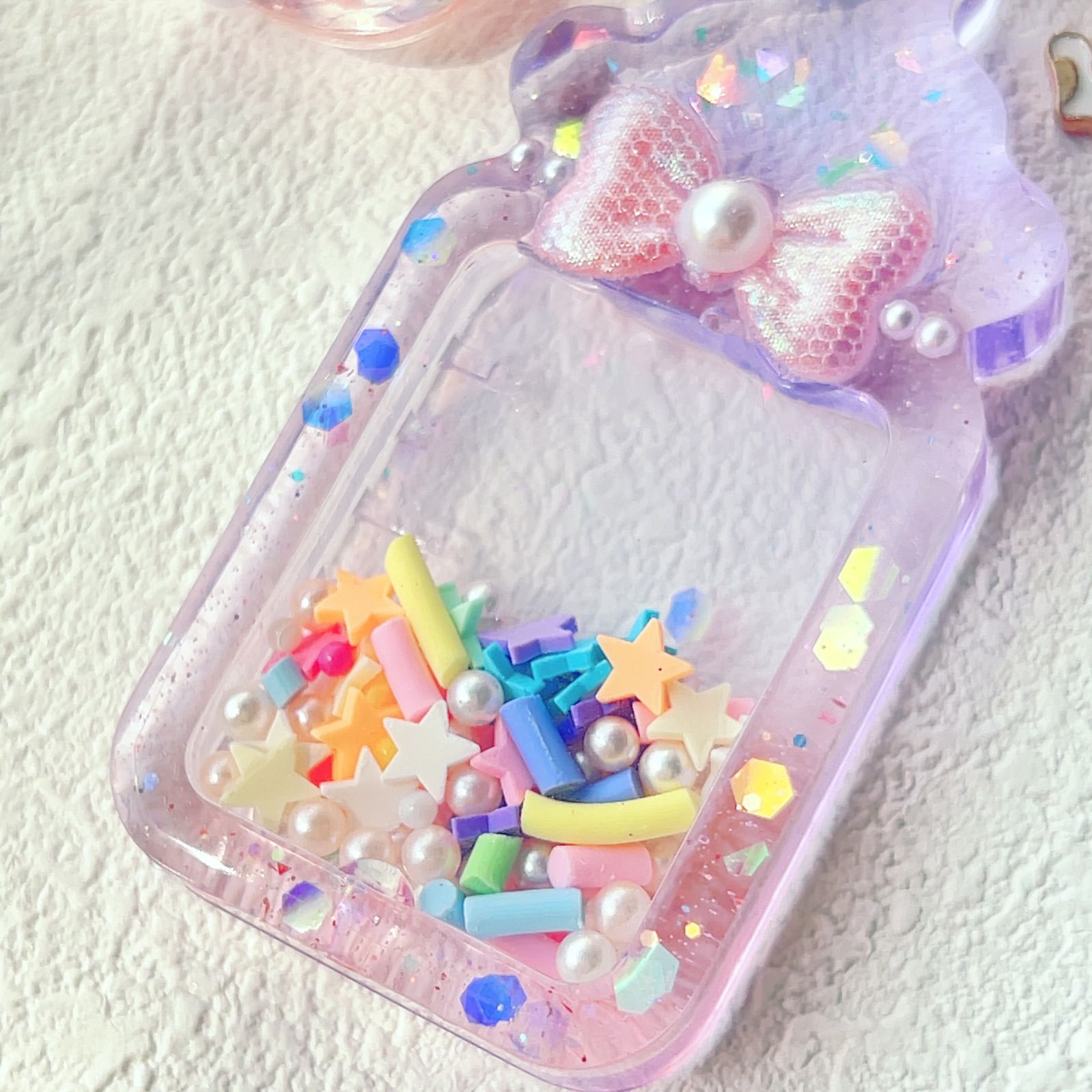 ゆめかわカラーの哺乳びん♡】キーホルダー キーチェーン レジン