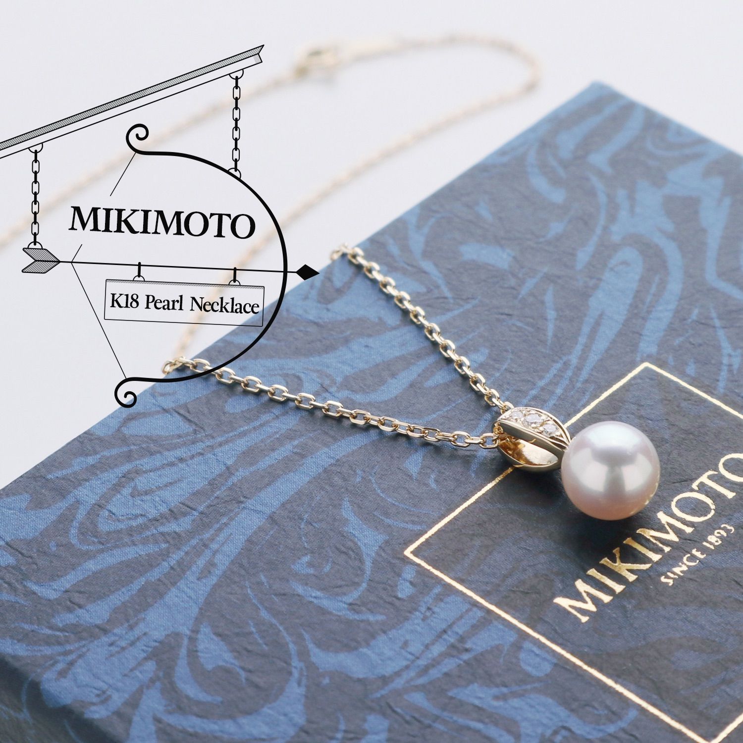 ◇極美品 MIKIMOTO ミキモト パール ダイヤモンド ネックレス K18 イエローゴールド 3PD - メルカリ