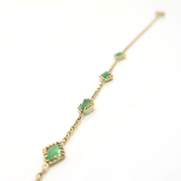 agete ブレスレット Dreamy Dreamy エメラルド K10 イエロー