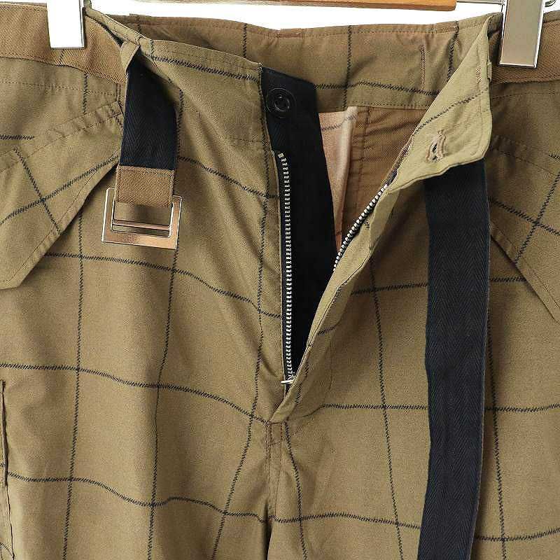 サカイ sacai 24AW Windowpane Pants カーゴ パンツ チェック 2