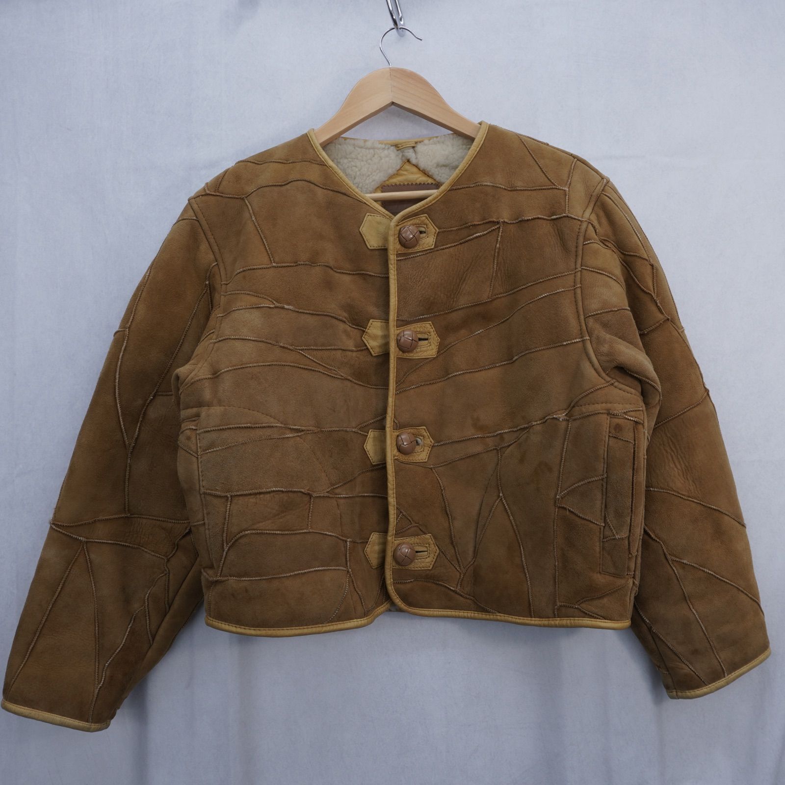 専用 80s I.S. issey miyake ムートンジャケット 80's HAI SPORTING GEAR by Issey Miyake Putchwork Mouton
