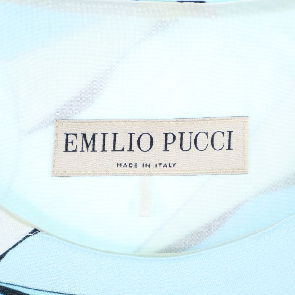 EMILIO PUCCI (エミリオプッチ) レーヨン 総柄 ノースリーブワンピース