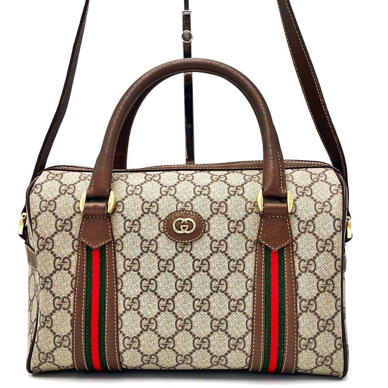GUCCI GGロゴ ゴールド金具 インターロッキング ゴールド金具 ブラック 美品□希少 GUCCI パールイヤリング インターロッキング GG ロゴ