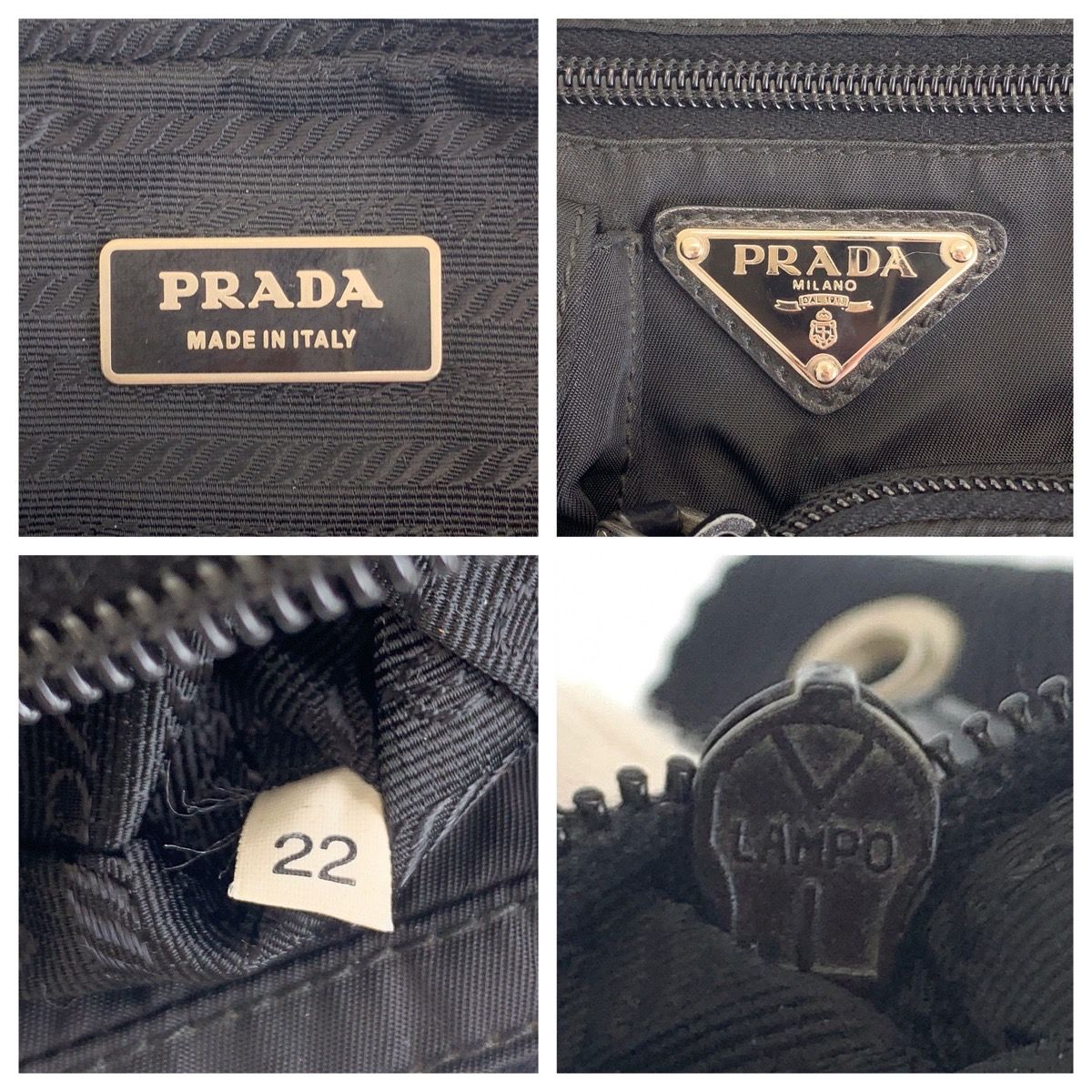 美品 PRADA プラダ テスート 三角ロゴプレート ブラック 黒 シルバー金具 ナイロン BM0008 ウエストポーチ バムバッグ レディース 407782【中古】