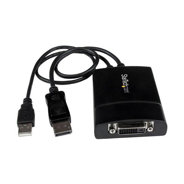 StarTech.com DisplayPort-DVIデュアルリンク アクティブ変換アダプタ 37cm オス メス2560×1600対応 ブラック DP2DVID2 1個