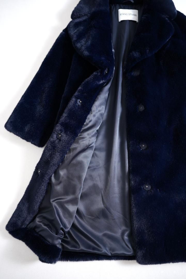 896y*極美品 トゥモローランド Stand エコファーロングコート - メルカリ